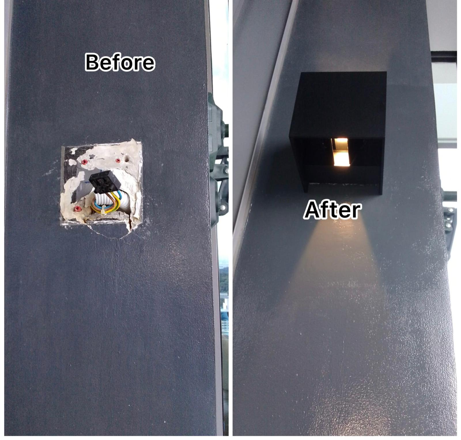 Outdoor Wall Light Installation Service in Singapore (Up-Down Wall Sconce / Facade Light)